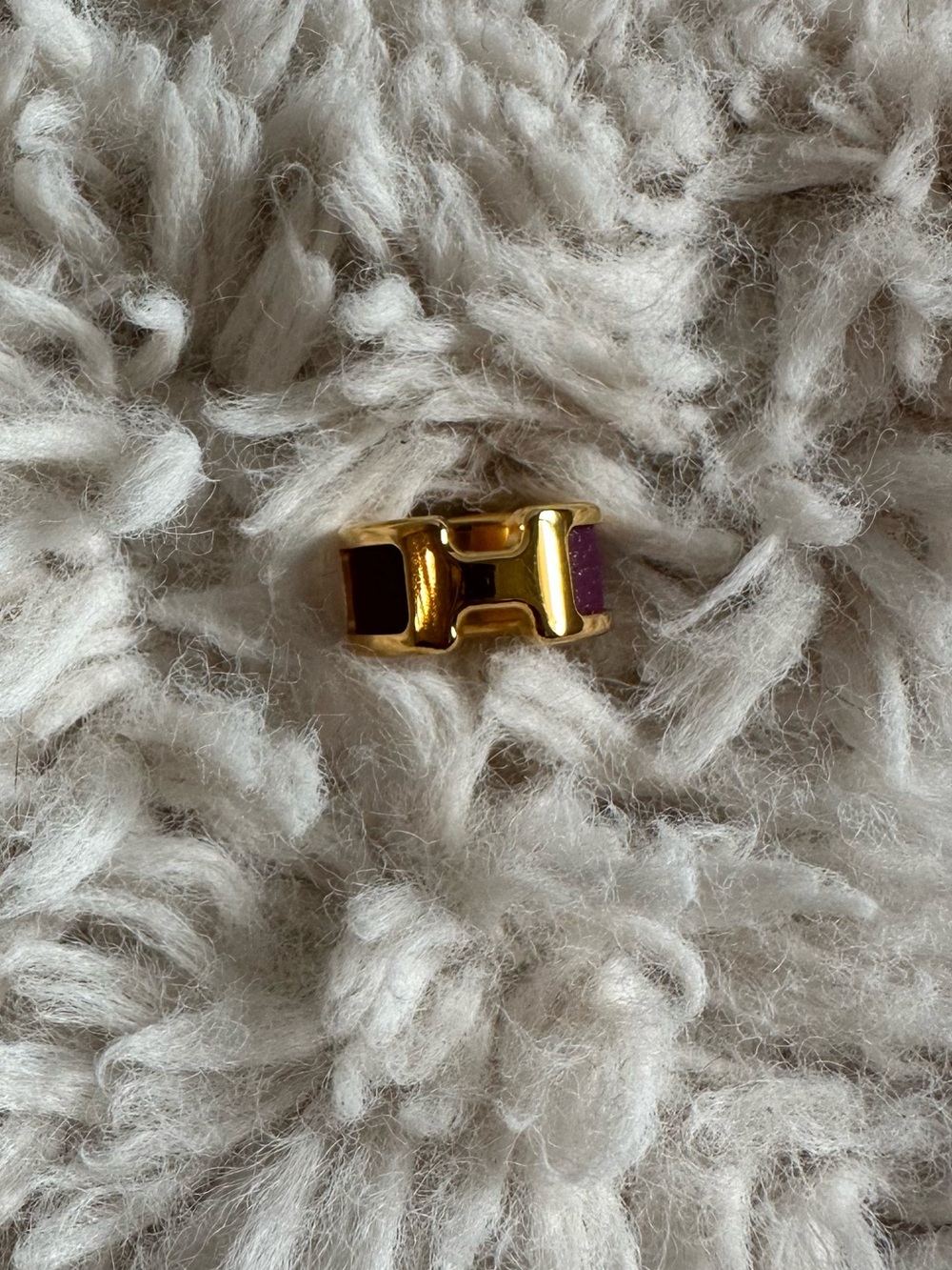 Hermes Olympe Ear Cuff Anemone (purple) / gold hw - Picture 4 of 8